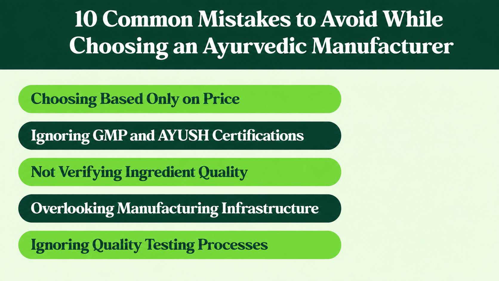 Ayurvedic Manufacturer